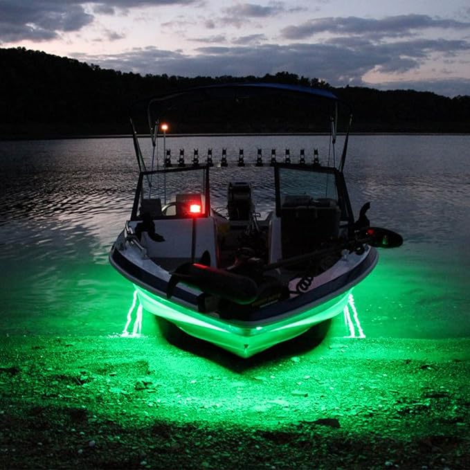 BSOD LED Strip Lights for Boats,12V Outdoor RGB Underwater Rope Light Real IP68 Waterproof Strip 16.4ft Marine Fish String Flexible Green/Red/Blue Light for Swimming Pool Boat Fish Tank