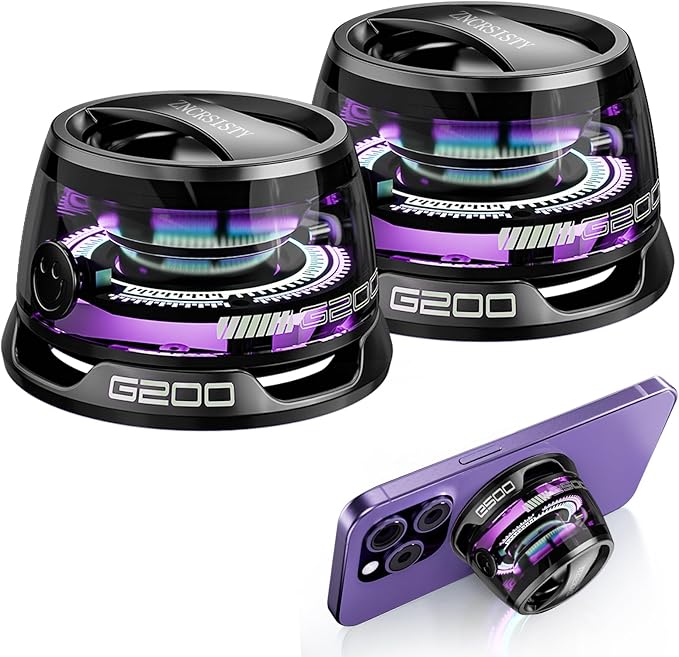 G200 Magnetic Bluetooth Speaker - Portable Mini Bluetooth Speaker with Phone Stand, Game Mode, 7H Playtime, RGB Light, Perfect Teen Gift for Camping & Home Decor