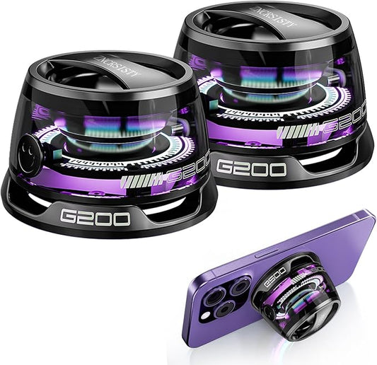 G200 Magnetic Bluetooth Speaker - Portable Mini Bluetooth Speaker with Phone Stand, Game Mode, 7H Playtime, RGB Light, Perfect Teen Gift for Camping & Home Decor