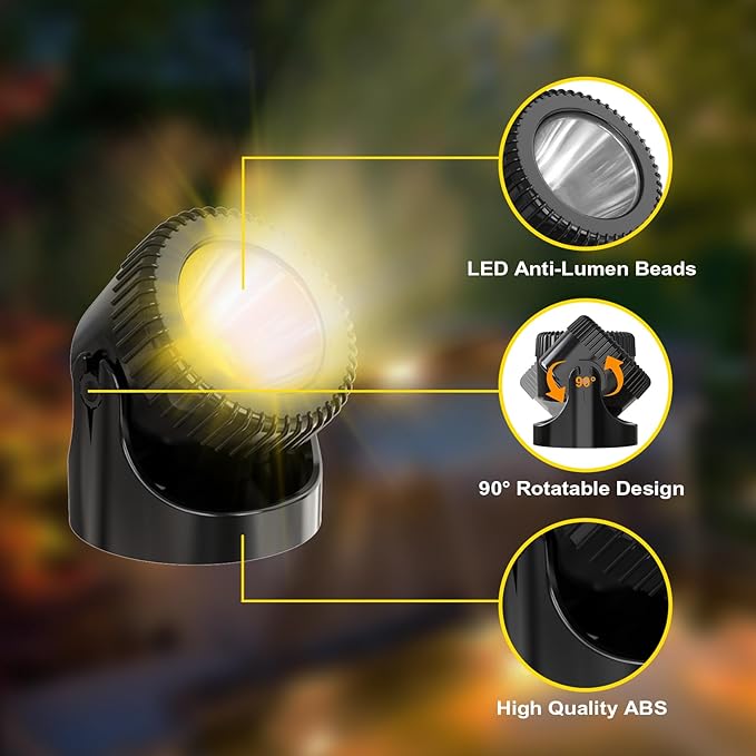 Underwater Pond Lights with Timer, 3200K Warm White Submersible LED Fountain Lights with IP68 Waterproof for Outdoor Ponds, Aquarium, Waterfalls, Pool, Garden, Yard (Set of 4)