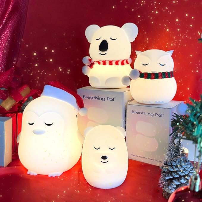 Breathing Pal 'Hugo'- Mindfulness Breathing Light, Guided Visual Meditation Breathing Light, Anxiety Relief Items for Calm Down Corner/Meditation/Sleep for Adult&Kid