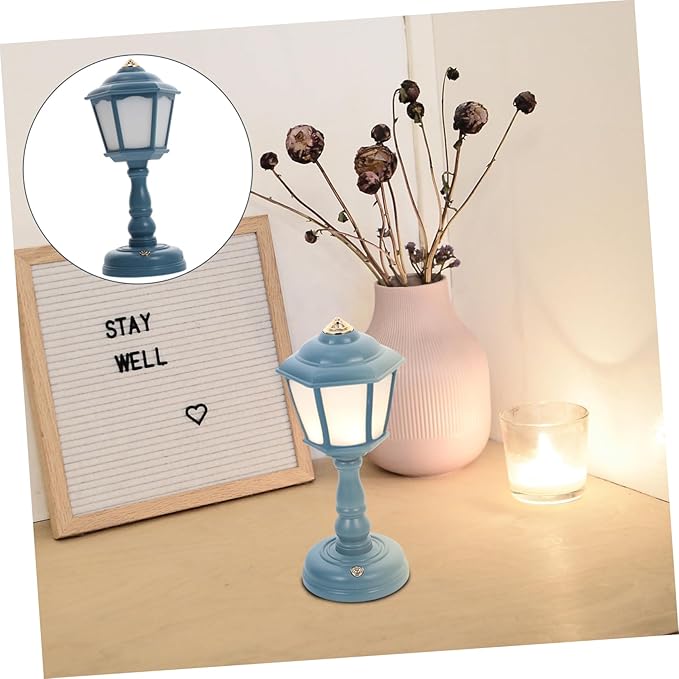 Retro Palace Lantern Rechargeable Table Lamp Vintage Style Nightstand Light Adornment