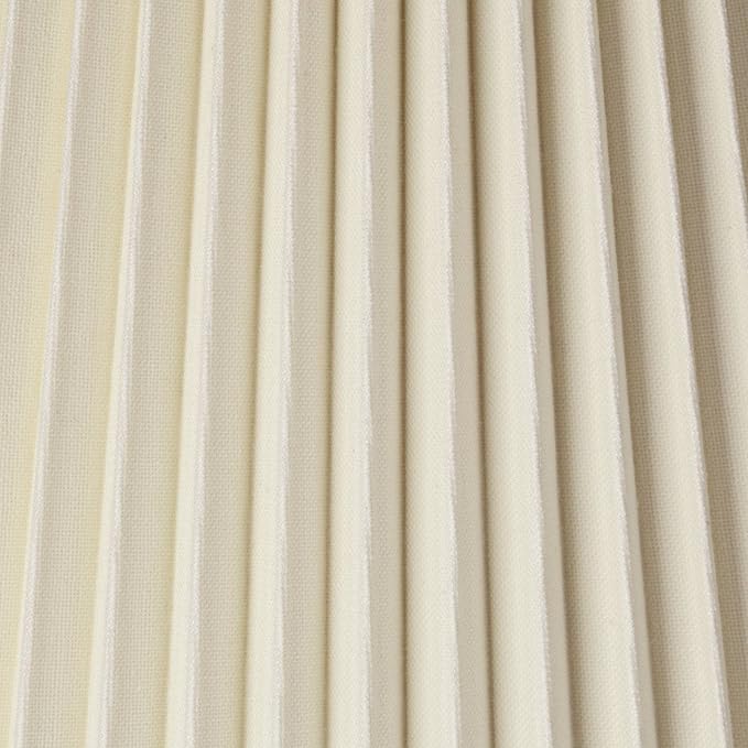 Ivory Linen Knife Pleat Large Lamp Shade 9" Top x 14.5" Bottom x 10" High (Spider) Replacement with Harp and Finial - Springcrest