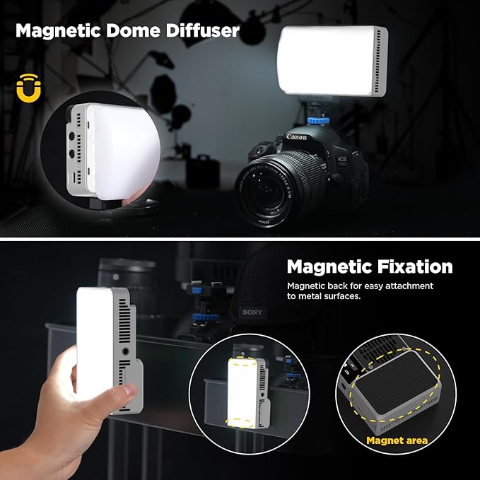 Amaran Ace 25x Pocket Bi-Color LED Light: Boost Mode Up to 32W, Bi-Color Mini Video Light (2,700-6,500K), 1,636 Lux@1m, 4,500mAh Battery with PD Fast Charging for Mobile Creators (Silver)