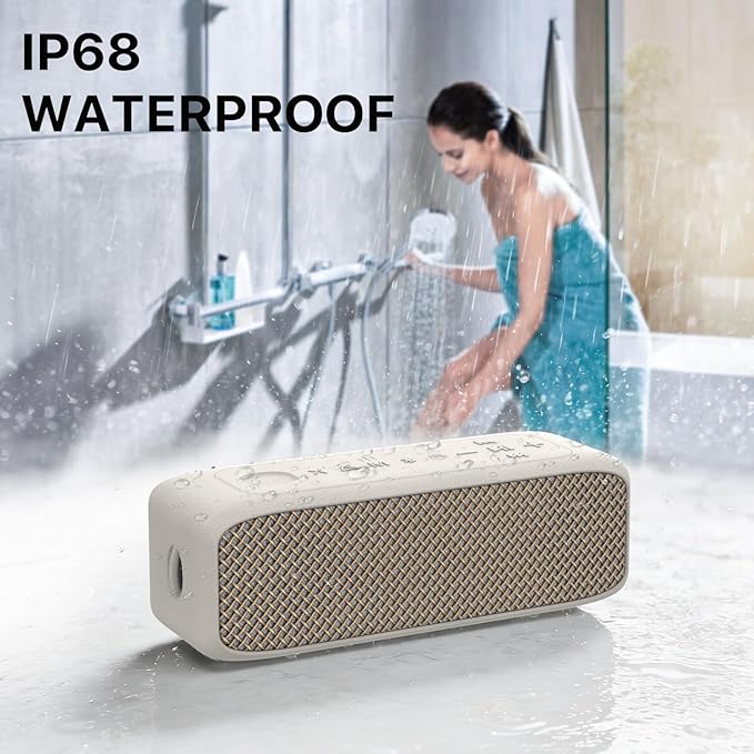 NOBIS 20W Speakers Bluetooth Wireless, IP68 Waterproof Speaker, Up to 24H Playtime, TWS Pairing, Bluetooth 6.0, EQ Mode，Hands-Free Call with App Control for Outdoor, Travel, Home
