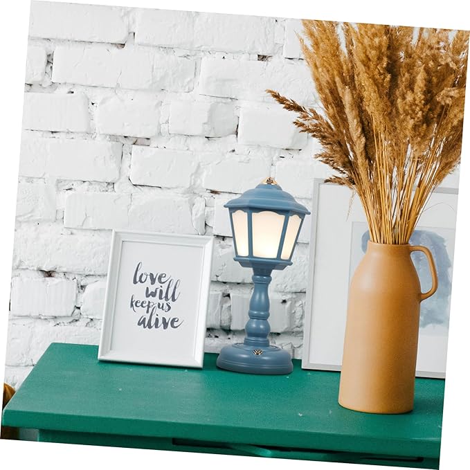 NUOBESTY USB Rechargeable Vintage Table Lamp Dimmable Mini Retro Lantern for Bedroom Creative Night Light Touch Control Anti-Slip Base Warm Light Home Decor