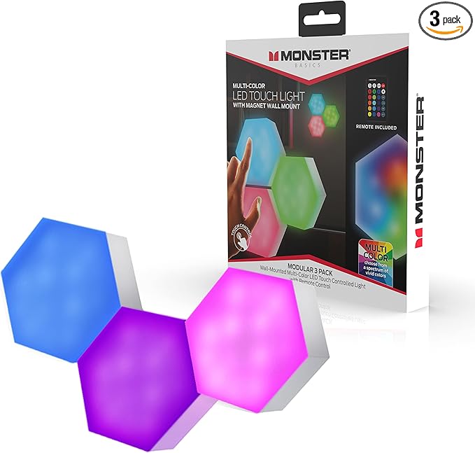 Monster Smart Illuminessence Multi-Color LED Touch Light W/ Magnet Wall Mount