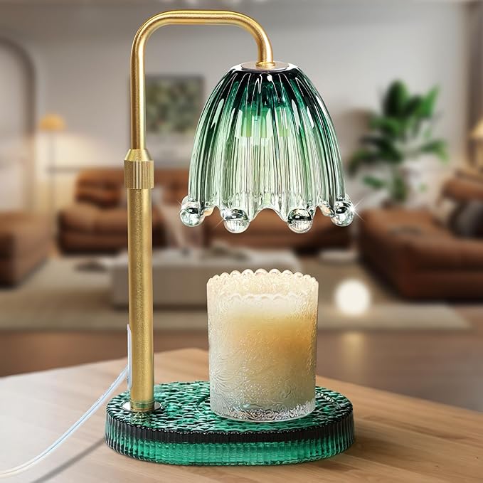 Candle Warmer Lamp with Timer - Electric Wax Melt Warmer with Adjustable Height and Dimmer for Scented Candle Wax, Home Fragrance Décor and House Warming Birthday Gifts for Women Mom