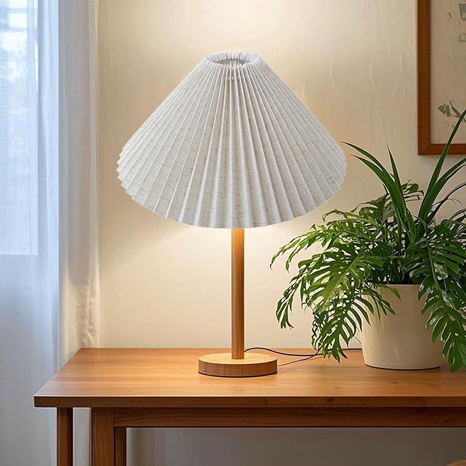 Pleated Lampshade Decorative Chandelier Shade Floor Light Shade for Dining Room Bedroom Hotel Home, Linen