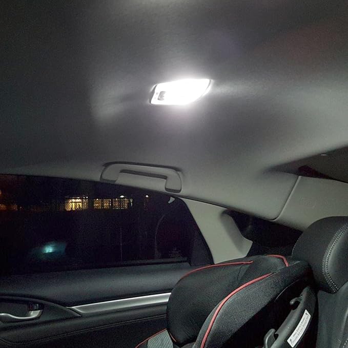 EASY EAGLE LED Interior Car Lights for Honda-Civic-Sedan-Coupe-Hatchback-2006-2015: 9 Piece Kit White LED Light Bulbs - Super Bright 6000K + Install Tool