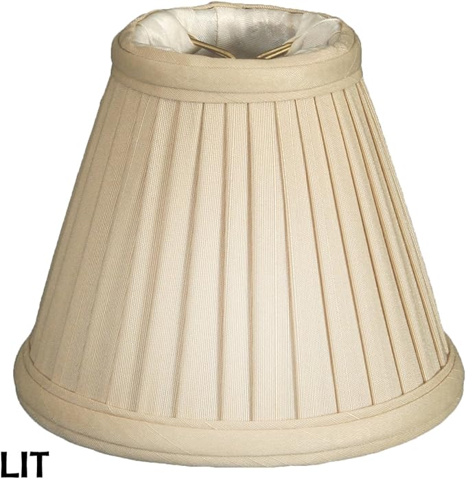 Royal Designs, Inc. CS-111BG Pleated Empire Chandelier Shade, 2.5 x 5 x 4.25, Beige