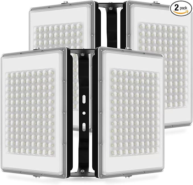 400W 2PACK Flood Lights Outdoor Stadium Lights Outdoor Led Flood Light Security Lights (40000LM 6000K) IP66 Waterproof Floodlight for Garage,Garden,Lawn,Yard,Parking Lot