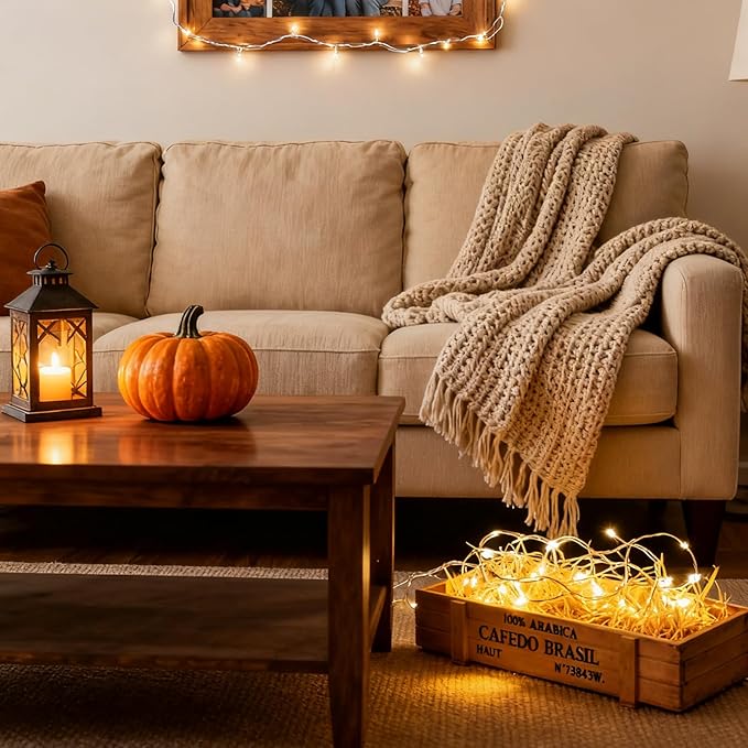 100 LED Warm White String Lights Indoor Decorations, 33ft Plug in & Connectable Clear Wire Fairy Lights Lamp for Bedroom, Wedding Party, Birthday, Christmas Tree, Yard & Patio Hanging Decor