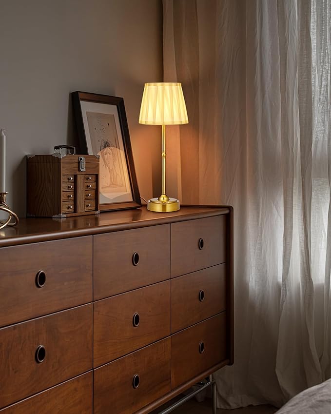 Portable Led Cordless Lamp Table Light 2 Pack, Rechargeable 6000mAh Battery Outdoor Table Lamp for Dinning Restaurant Patio Bedroom Camping, IP54 Waterproof, Dimmable