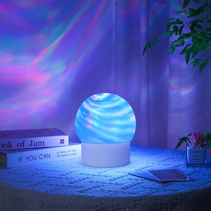 Northern Galaxy Lamp – 16-Color Aurora Projector with Remote Control, Rotating Atmosphere Galaxy Projection Table Lamp, Suitable for Children, Teens, and Game Rooms(Aurora)