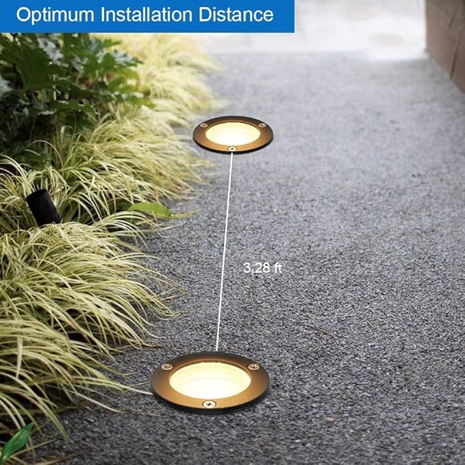 EAGLOD 5W LED Well Lights, Low Voltage Landscape Ground Lights,12V-24V Outdoor In Ground Lights, IP67 Waterproof Landscape Lighting with 5000K White for Tree,Garden,Pathway(10 Pack)