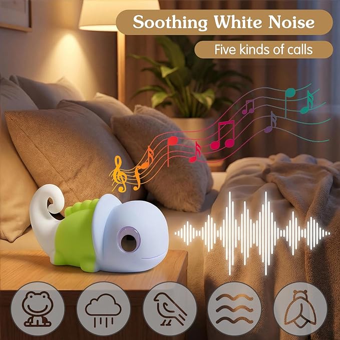 Chameleon Night Light for Kids, Night Light for Boys and Girls, Cute Room Decor Portable Night Lamp, Touch-Controlled Lighting, Silicone