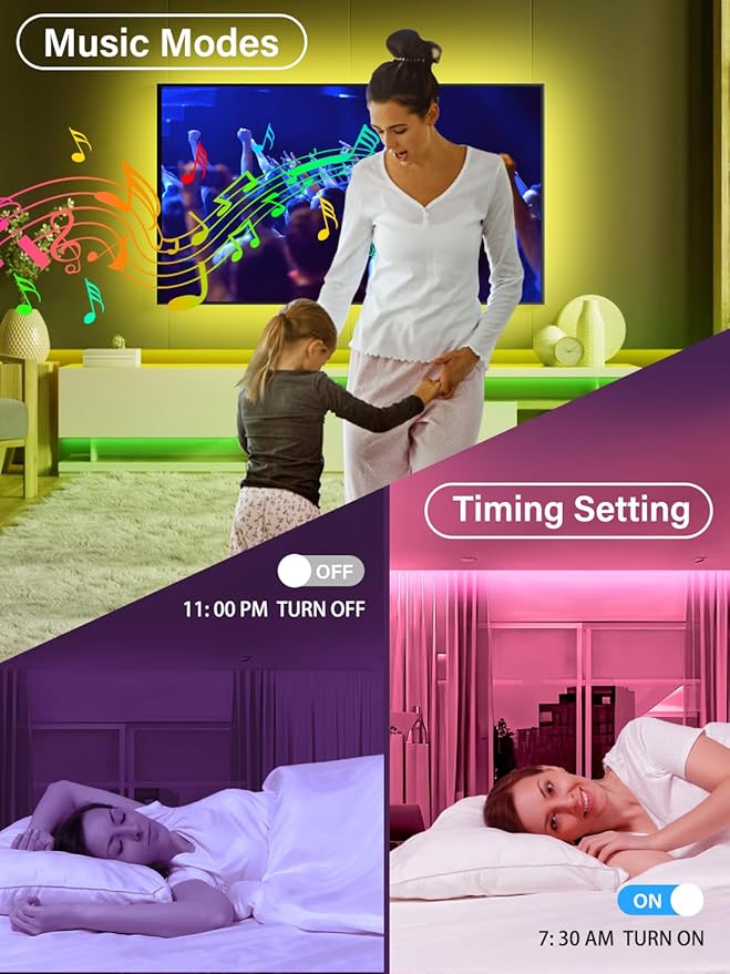 Led Lights for TV, 13.2ft TV Led Backlight 32-65 Inch, USB Led Light Strip with Remote, App Control, RGB Led Strip Lights Music Sync Color Changing Led Lights for Bedroom, Gaming Accessories