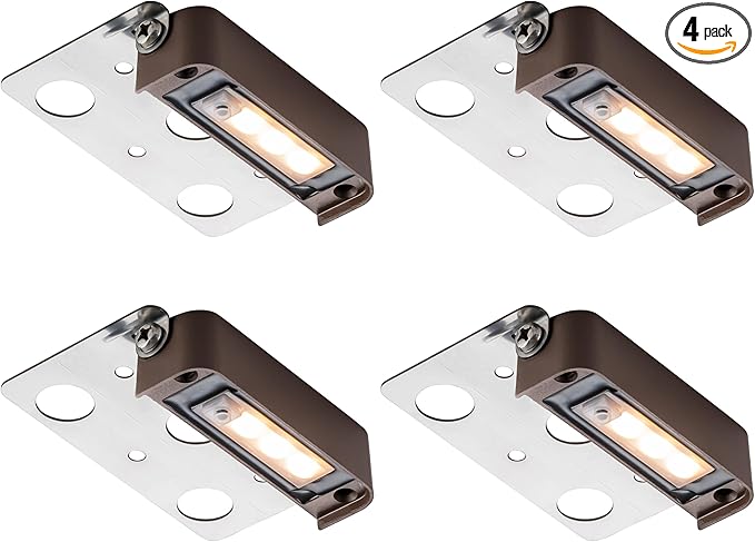 LED Outdoor Step Lights, 12V Low Voltage Landscape Lighting, 2W Adjustable Color Temperature 2700K 3000K 4000K 5000K 6500K Paver Lights, 4 in. Waterproof Retaining Wall Lights, 4-Pack