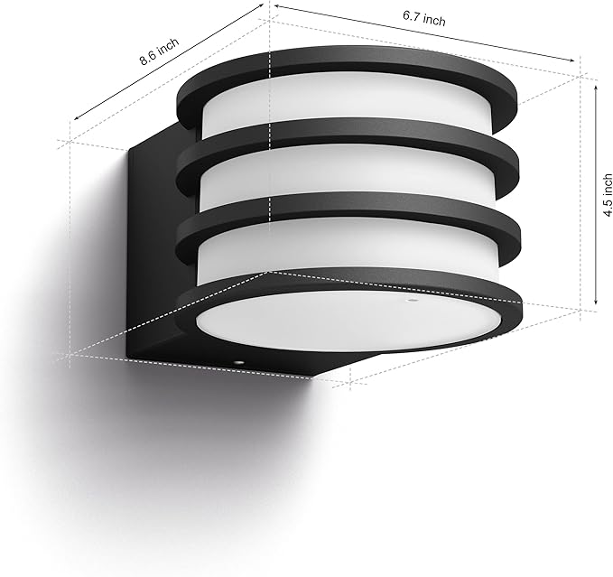 Lucca Hue WCA wall Lantern Black NAM - Pack of 2