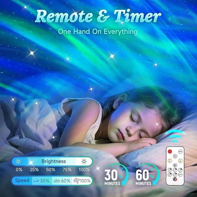 Northern Lights Projector, Shell Night Light Built for Bedroom Nebula Lamp, Kids Dorm Decor, Cute Room Decor Aesthetic, Valentines Day Gifts