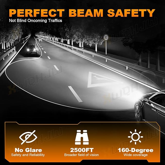 Compatible for 2016 2017 2018 2019 2020 2021 2022 2023 2024 Toyota Tacoma Light Bulbs, H9 High Beam H11 Low Beam H16/H11 Fog Lights, 6000K Light Combo, Plug n Play, Powersports Bulbs, 6-Pack