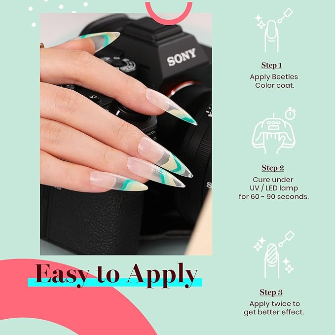 Beetles Green Gel Nail Polish, 1Pcs 15ml Color Gel Polish Soak Off UV LED St Patricks Day Nails Art Manicure Salon DIY Home Spring Nails Gift for Women