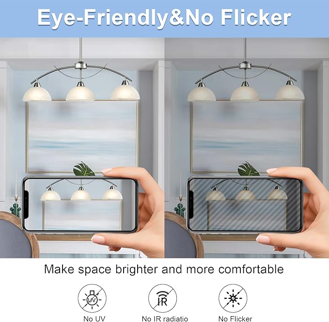 VOLIVO 24 Pack A19 LED Light Bulbs, 4000K Nature White, 9W(60W Equivalent), 800 Lumens, E26 Standard Base, Energy Saving LED Bulb, Non-Dimmable, UL Listed and FCC Certified, for Bedroom Living Room