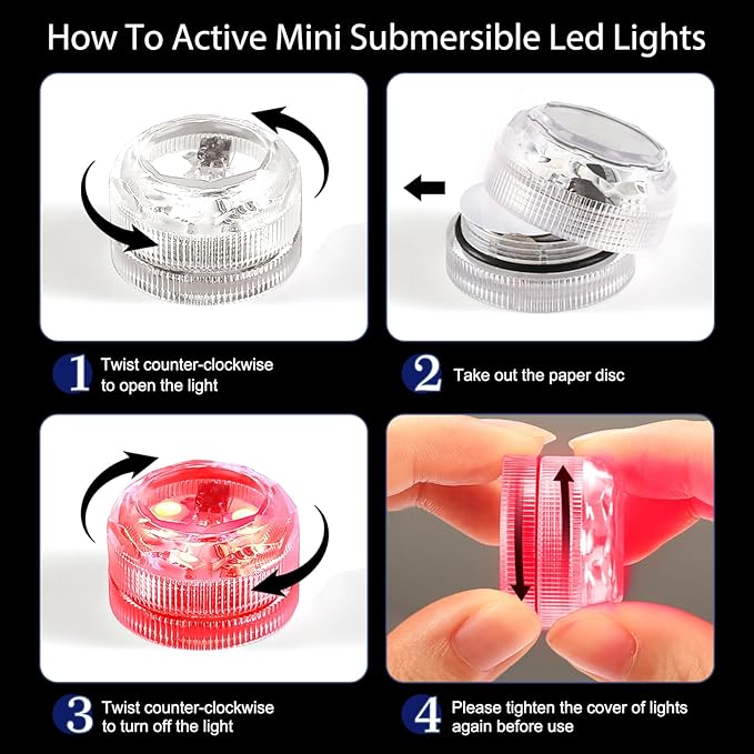 Submersible Led Lights with Remotes, Waterproof Tea Lights Candles Battery Operated RGB Color Changing Small Led Light for Vase Lantern Table Centerpieces Halloween Christmas Decor (20pack)