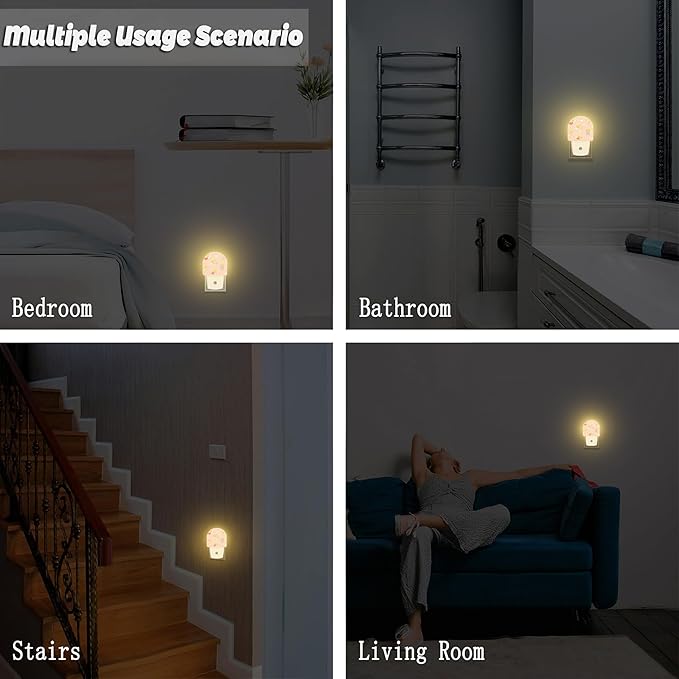 Valentine's Day Cupids with Bows Night Light for Kids,Cute Little Angels with Red Hearts Night Light Plug in with Dusk to Dawn Sensor,0.5w Energy Saving Nightlight for Hallway Stairway Kitchen Bedroom