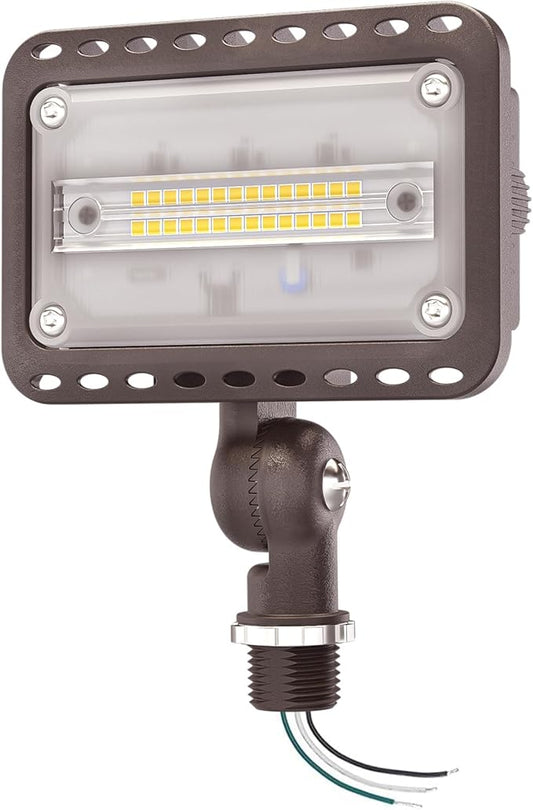 CINOTON 20W LED Flood Lights Outdoor, IP65 Waterproof Exterior Security Wall Lights with 180°Knuckle, 2800LM 120V Outside Aluminum Lighting Fixture for Patio Porch Yard Garage 5000K 1 Pack, UL Listed