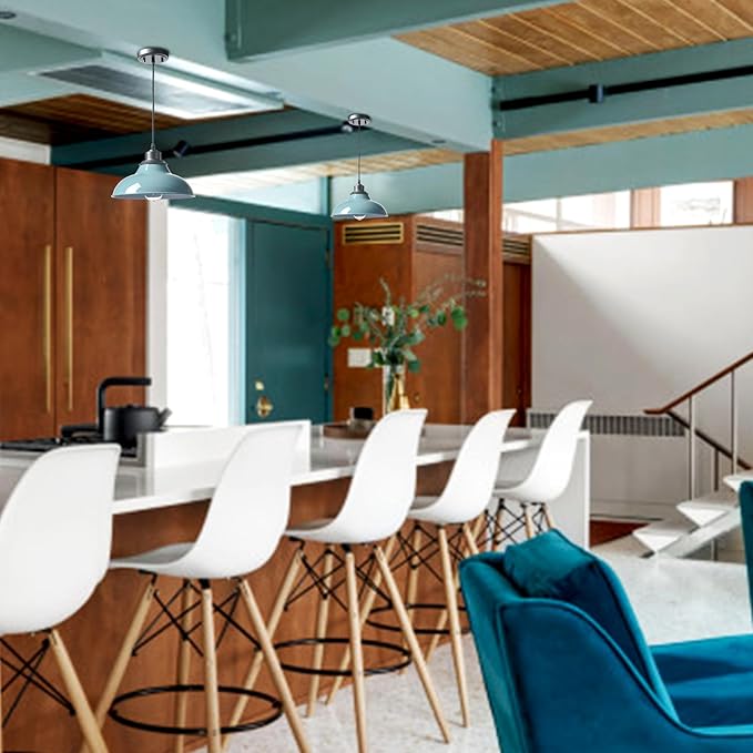 Pendant Light Fixture Modern Pendant Lights Kitchen Island for Breadfast Nook Bar Dinning Room Coffee Shop Sea Blue Green Nordic Style