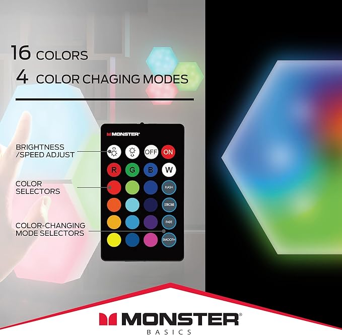 Monster Smart Illuminessence Multi-Color LED Touch Light W/ Magnet Wall Mount