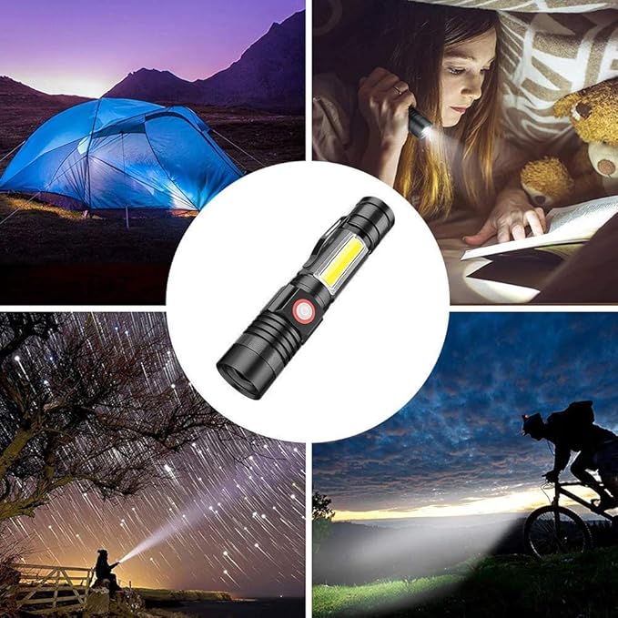 iToncs LED Tactical Flashlight, Magnetic Flashlight, High Lumens Super Bright Flash Light with COB Work Light, Waterproof, 4 Modes, Pocket LED Flashlights for Outdoor Camping Emergency