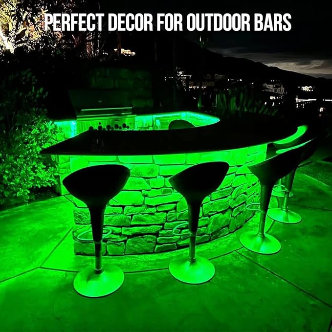 200ft Outdoor Led Strip Lights Waterproof IP68 with Self-Adhesive, Low Voltage 24V, Heavy Duty, Color Changing, Music Sync, Wireless Remote & App Control