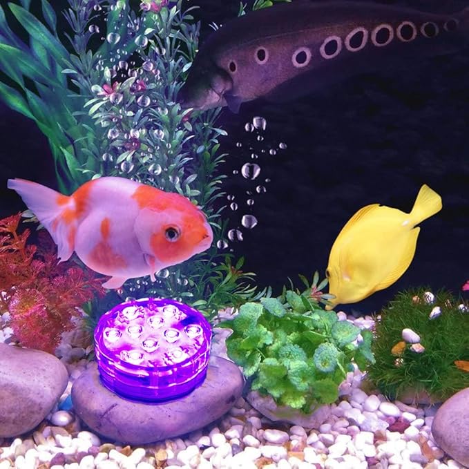 4Pack Submersible led Lights Waterproof Pool Lights Underwater with 16 Colors and Remote Control for Aquarium,Vase, Bath,Hot Tub, Halloween, Christmas,Swimming Pool and Party Decoration