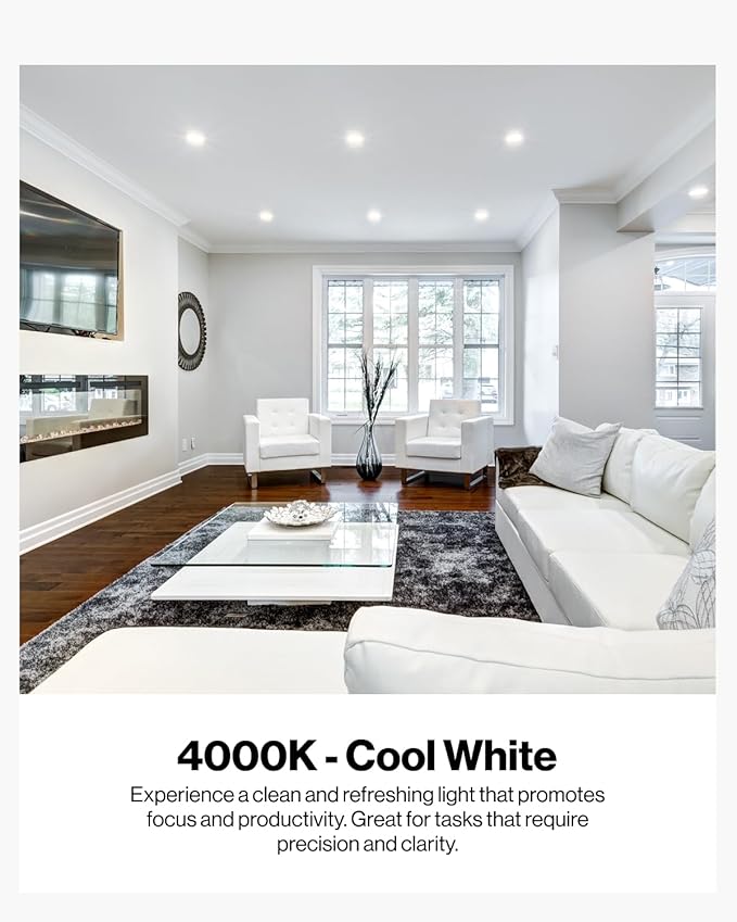 Sunco 8 Pack BR40 LED Light Bulbs, Indoor Flood Lights, Recessed Can Light Bulb, 1400 LM, 17W (100W Equivalent), 4000K Cool White, Dimmable, E26 Base, for Home, Bedroom, Kitchen UL