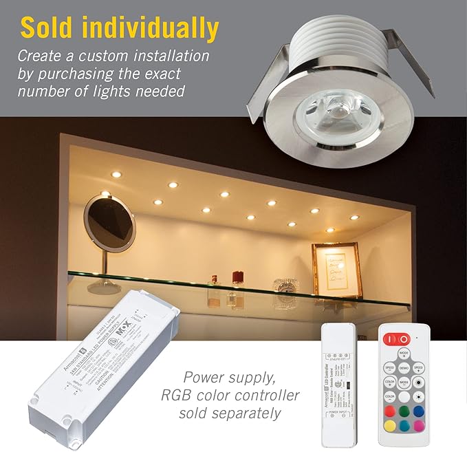 Armacost Lighting Recessed Multi-Color RGB LED Lights (Series 1)