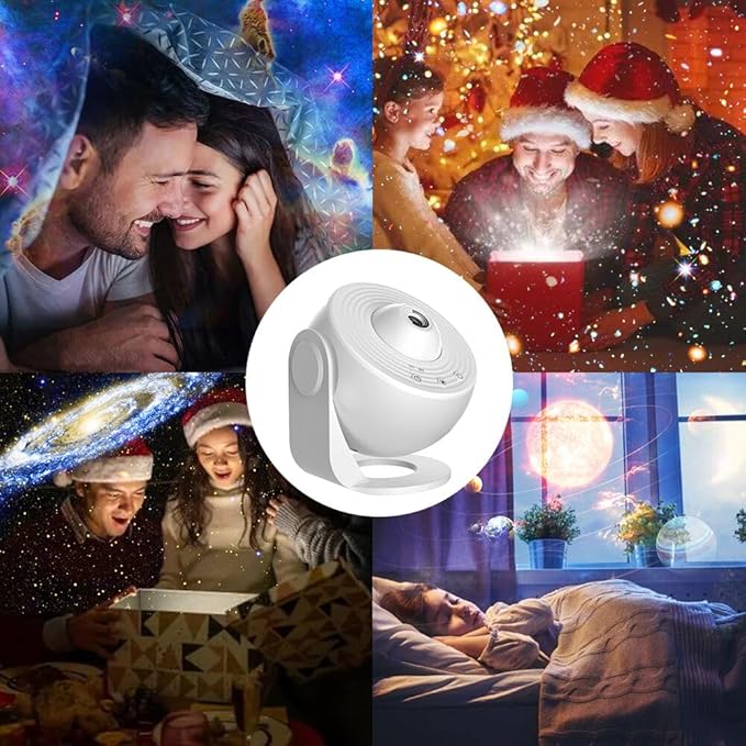 Planetarium Projector for Bedroom, Star Galaxy Light Projector with Nebula Milky Way, LED Night Light for Ceiling with Timer, Mood Lighting for Adults Kids Teens, Home Theater (White)