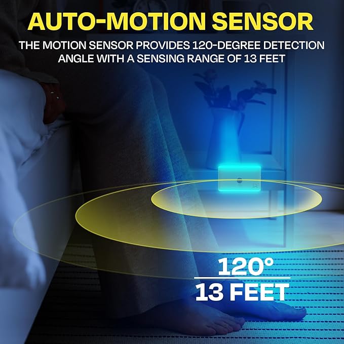 3-Pack Motion Sensor Night Light – Cruise Ship Approved, Magnetic & Rechargeable with USB-C, RGB Color-Changing Modes, LED Auto Nightlight for Cabin, Bathroom, Hallway, Bed or Stairs