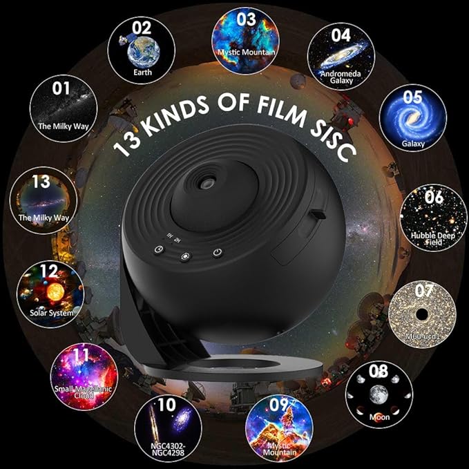 Planetarium Projector for Bedroom, Star Galaxy Light Projector with Nebula Milky Way, LED Night Light for Ceiling with Timer, Mood Lighting for Adults Kids Teens, Home Theater (Black)