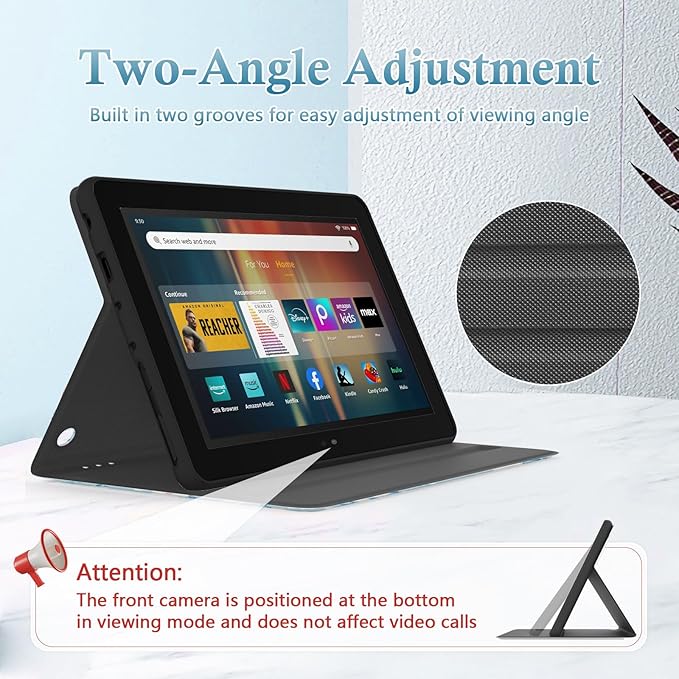 Case for (2023/2021 Released 13th/11th Generation) 10/10 Plus, Slim Lightweight Folio Book Cute Auto Wake/Sleep Smart Cover for Tablet 10.1" (Flower Blue)