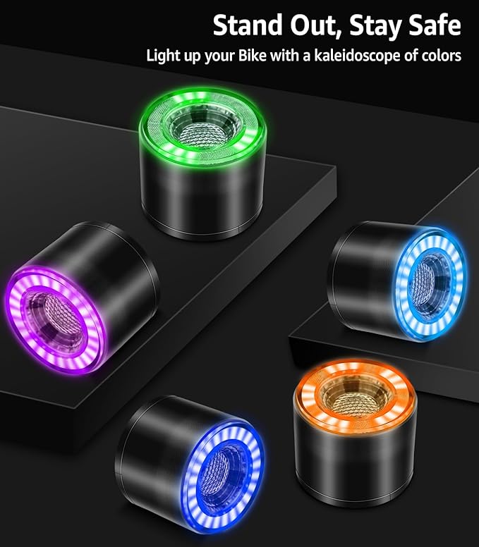 Cruxer Ultra Bright Bike Tail Light 200 Lumen Compact Bicycle Rear Light, USB-C Rechargeable, Smart Brake Sensing up to 300 Lumen, 8 Light Intensity Levels, 4 Lighting Modes, IP66 Waterproof