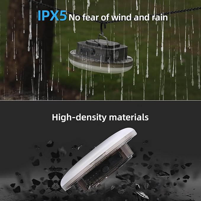 12000mAh 4000 Lumen Camping Lights 3 Light Mode Portable LED Camping Lantern Rechargeable 45W Magnetic Hanging Battery Level Display Tent Light Camping Flashlight Power Outage Emergency Lighting