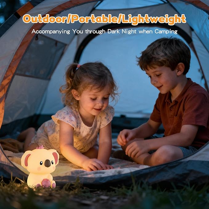 Night Light for Kids | Touch Control LED Lamp with Color Changing Modes | Adjustable Brightness for Nursery, Bedroom, Baby Room | Cute Animal Night Light Gift for Toddlers (Koala)