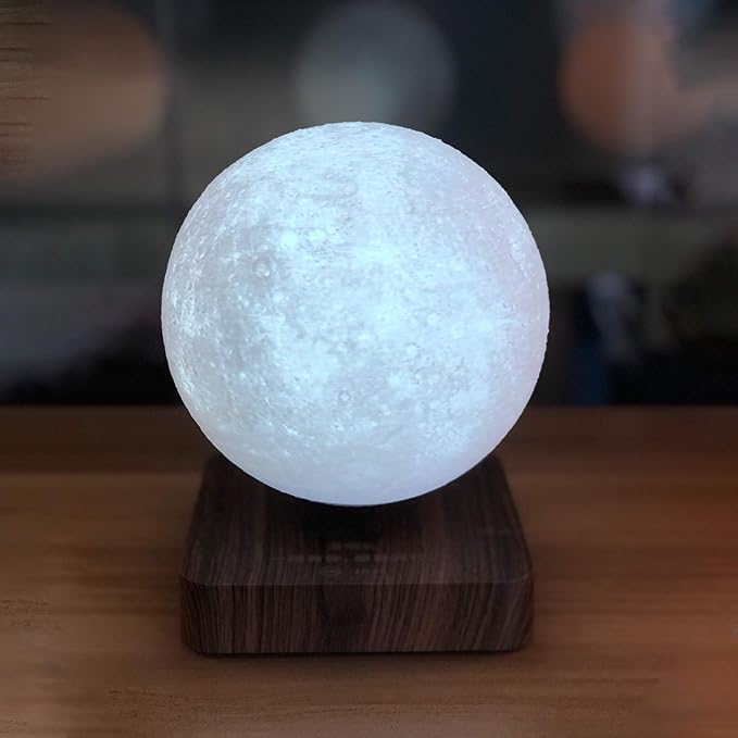 ACEDOAMARE Night Light Moon Light Magnetic Floating Planet Lamp Interior 3D Print LED Bedside Nursing Creative Gift Table Lamp (15cm Mercury)
