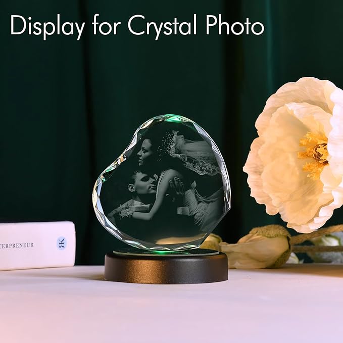 IFOLAINA LED Light Base Multicolor Round Display Stand for Crystal Art Lighted Base for 3D Glass Led Display Base Pedestal Plate Décor