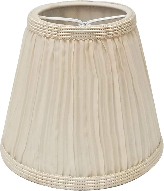Royal Designs, Inc. CS-1053-5BG Designer Mushroom Pleat Empire Chandelier Lamp Shade, 3 x 5 x 4.5, Beige