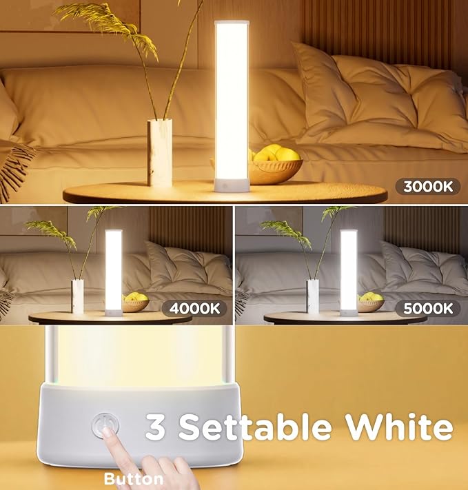 Rechargeable Table Lamp RGB+IC LED Cordless Table Light,12.59inch 1500LM Ambient Lighting APP & Remote Control, Desk Lamp Music Sync, Color Change Lamp for Bedside Bedroom, Home Decor