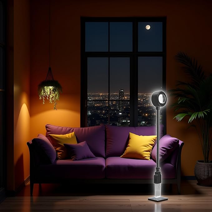 1pc LED Sunset Ambient Lamp Night Light,USB Warm Ambient Light,Projector Birthday Party Decoration Portable Mood Light for Bedroom Living,Lighting and Ceiling Fans